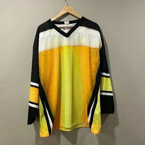 Draft Beer Mens Athletic Knit Hockey Jersey